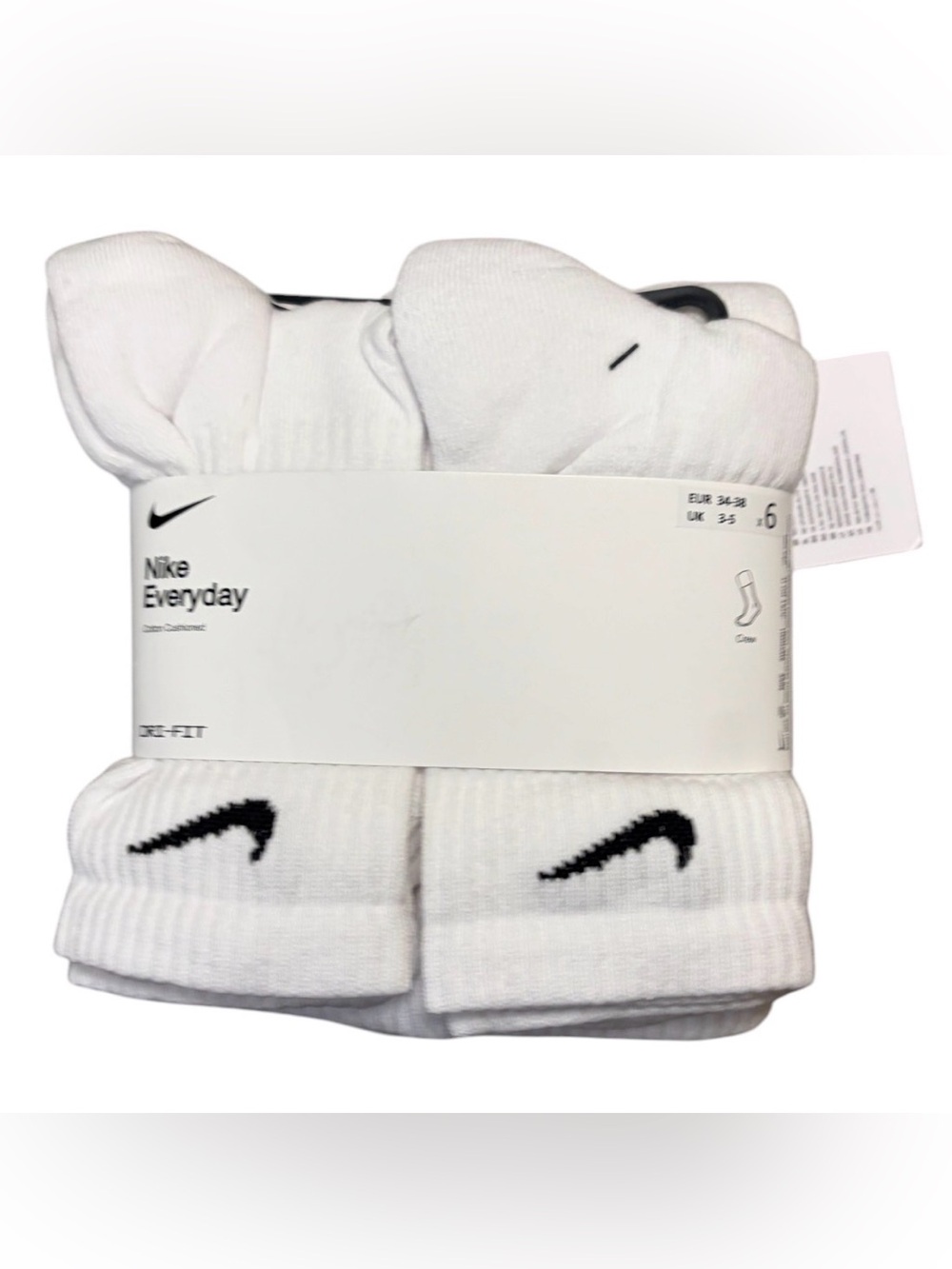 Nike Everyday Cushioned Crew Socks - White (6 Pack)